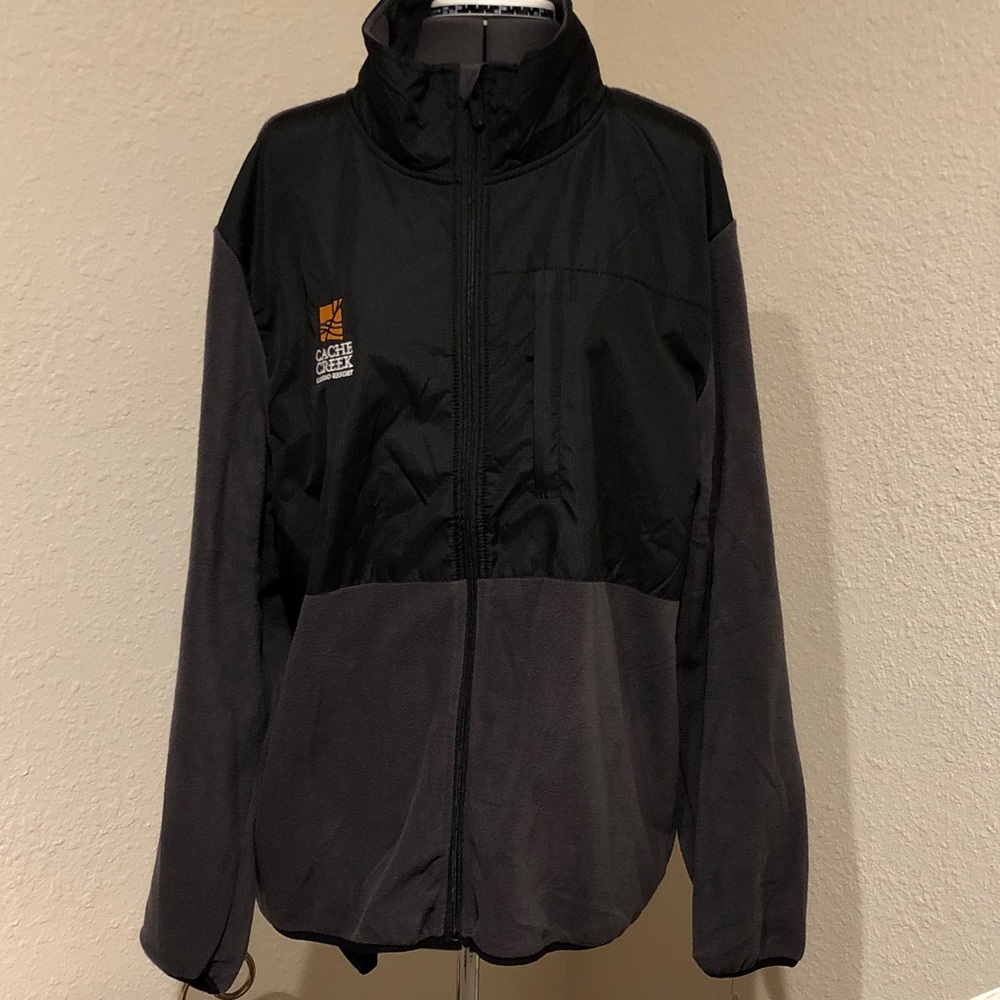 Perry Ellis Black & Gray Men's Fleece Jacket